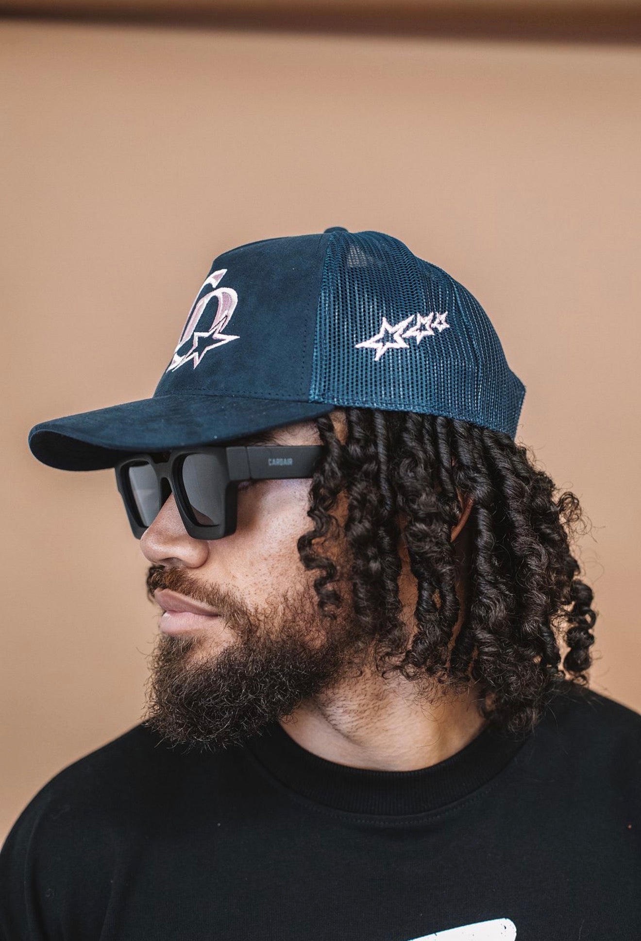 Cardair Star Suede Navy Pink Trucker Cap